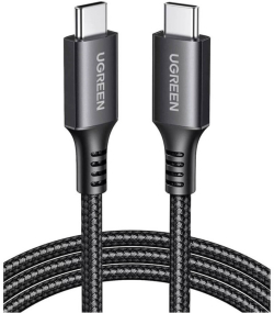 USB-C КЪМ USB-C КАБЕЛ ЗА ДАННИ И ЗАРЕЖДАНЕ – 60W 1м (US567) UGREEN - СИВ