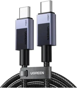 USB-C КЪМ USB-C КАБЕЛ ЗА ДАННИ И ЗАРЕЖДАНЕ 240W PD 3.1 – 2 м (LP513) UGREEN - СИВ
