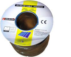  Соларен кабел 6mm², черен XLPO, 100м