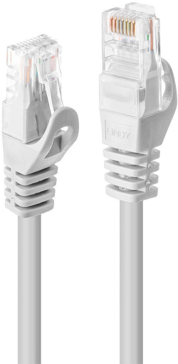 LINDY LNY-48206 :: UTP мрежов кабел, Cat. 6, бял, 7.5 м