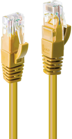 LINDY LNY-48062 :: UTP мрежов кабел, Cat. 6, жълт, 1.0 м