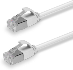 LINDY LNY-47591 :: FTP мрежов кабел, Ultra Slim, Cat. 6A, сив, 0.5 м