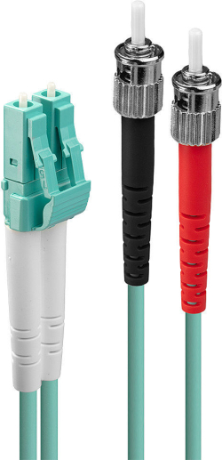 Оптична пач корда LINDY LNY-46386 :: Оптичен мрежов кабел, LC-ST, OM3, 20.0 м