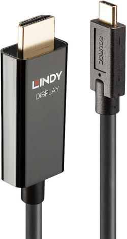 LINDY LNY-43317 :: USB Type C към HDMI® 4K60 адаптерен кабел с HDR, M-M, черен, 10.0 м