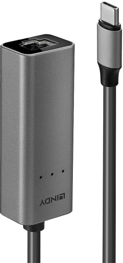 Кабел/адаптер LINDY LNY-43314 :: USB 3.2 Type C към 2.5G Ethernet конвертор