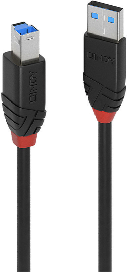 LINDY LNY-43227 :: USB 3.0 A-B активен кабел, slim, 10.0 м