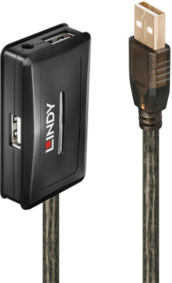 LINDY LNY-42635 :: USB 2.0 активен удължителен кабел, Type A M - Type A F, 10.0 м