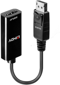 Кабел/адаптер LINDY LNY-41718 :: DisplayPort 1.2 към HDMI 4K пасивен конвертор