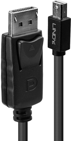 LINDY LNY-41646 :: Mini DisplayPort към DisplayPort кабел, М-М, черен, 2.0 м