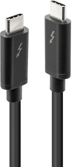 LINDY LNY-41556 :: Thunderbolt 3 кабел, Type C, M-M, 40Gbps, пасивен, черен, 1.0 м