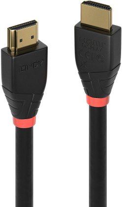 LINDY LNY-41074 :: Активен HDMI 18G кабел, M-M, черен, 25.0 м