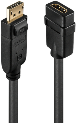 Медна пач корда LINDY LNY-41005 :: DisplayPort 1.2 към HDMI 1.3 пасивен конвертор, DisplayPort M - HDMI F