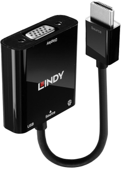 Кабел/адаптер LINDY LNY-38285 :: HDMI към VGA and Audio конвертор