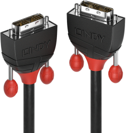 LINDY LNY-36257 :: DVI-D Single Link кабел, M-M, черен Line, черен, 3.0 м