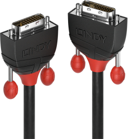 LINDY LNY-36251 :: DVI-D Dual Link кабел, М-М, черен Line, черен, 1.0 м