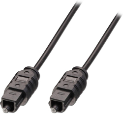 LINDY LNY-35210 :: Оптичен аудио кабел, TosLink SPDIF, черен, 0.5 м