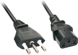 LINDY LNY-30411 :: Захранващ кабел, IT към C13, 0.7 м