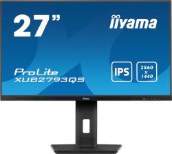Монитор IIYAMA XUB2793QS-B7, 27'', IPS panel, 3-side borderless, 16:9, AG, QHD 2560x1440, 100Hz, 1ms, 300cdm, 1300:1, Blue light reducer