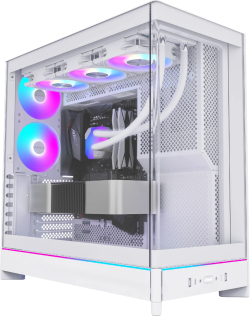Montech кутия Case ATX - HS02 PRO (W) - 5 x 120 mm ARGB Fans, USB-C, Black