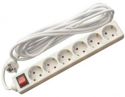 Контакт Разклонител C1-H6T с ключ 6 гнезда 1.5м 220V 16A