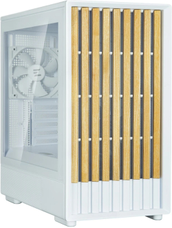 Zalman кутия Case mATX - P10 NAMU WHITE - Wood, USB-C