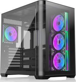 Raijintek кутия Case EATX - ATREUS BT4 Black - 4 x 120 mm Infinity Mirror ARGB Fans included