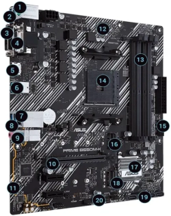 Дънна платка ASUS PRIME B550M-K ARGB -AM4
