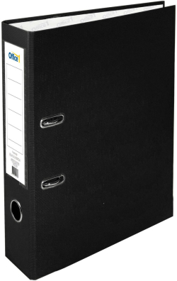 Office 1 Класьор, 8 cm, PP, несглобен, черен, 50 броя