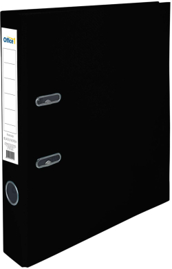  Office 1 Класьор, 5 cm, PP, несглобен, черен, 50 броя