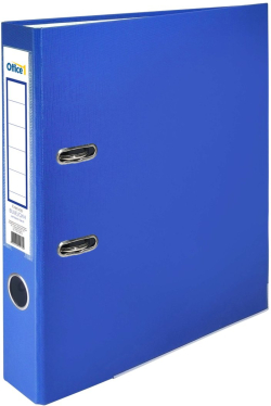 Office 1 Класьор, 5 cm, PP, с метален кант, несглобен, син, 50 броя