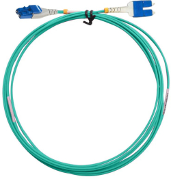  Conneu LC-SC Uniboot Cord, OM3 Aqua 2 mm, 2.0 m