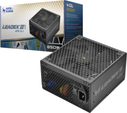 Захранване Super Flower Leadex III Gold 850W ATX 3.1, 80 Plus Gold, Fully Modular, Flat Black Cables, 140mm Fan,
