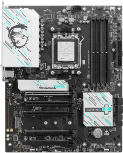 Дънна платка MSI B840 GAMING PLUS WIFI, AM5, 4xDDR5, ATX, 1x HDMI, USB