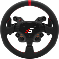 SIMAGIC GT1-SR Кръгъл волан, пера за превключване, кожа, QR70, 4 бутона, черен