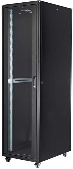 Стоящ комуникационен шкаф 19", 26U 600x600 мм, Elegant Trio, черен