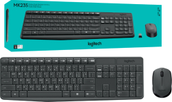Комплект безжична клавиатура и мишка LOGITECH MK235