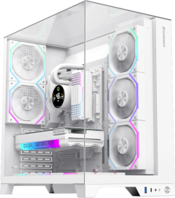 Gamemax кутия Case ATX - Infinity Pro White - 5 x 120 mm Addressable RGB fans