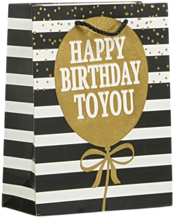  Подаръчна торбичка Happy Birthday, балон, 26 х 32 х 10 cm