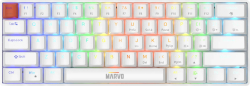 Marvo механична геймърска клавиатура Gaming Mechanical keyboard Saber 61 KG933G White - 61 keys, Red Switches [Linear]