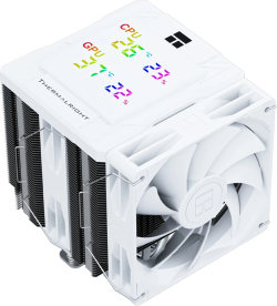 Thermalright охладител CPU Cooler Peerless Assassin 120 Digital White - Dual-Tower - LGA1851-AM5