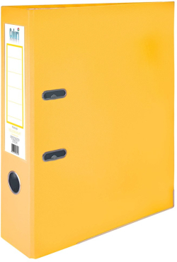 Colori Класьор, 8 cm, PP, с метален кант, несглобен, жълт, 50 броя