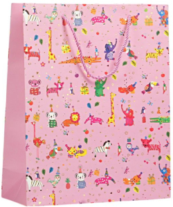  Подаръчна торбичка, детска 26 х 32 х 10 cm, розова