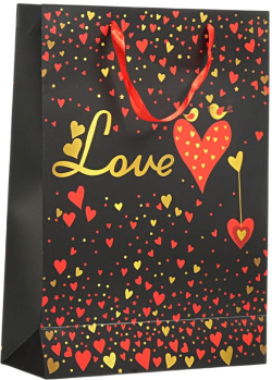  Подаръчна торбичка Love 31 х 44 х 12 cm, черна