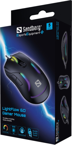 ГЕЙМЪРСКА МИШКА SANDBERG LightFlow 6D - Black - PN 640-27