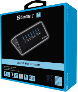  ХЪБ SANDBERG USB 3.0 6+1 - Black - PN 133-82