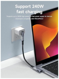  АДАПТЕР MICROCONNECT USB-C мъжко-женски ъглов адаптер, 240W, 40Gbps, USB4 Gen 3x2, 240W, 40Gbps, USB4 Gen 3x2 - PN USB4-CCFA-240W