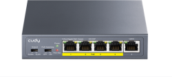 Комутатор/Суич Суич Cudy GS105P, 5x портов POE метален корпус+Switch 36W, неуправляем
