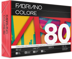 Хартия за принтер Fabriano Копирна хартия Colore, A4, 80 g-m2, червена, 500 листа