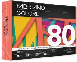 Хартия за принтер Fabriano Копирна хартия Colore, A4, 80 g-m2, портокал, 500 листа