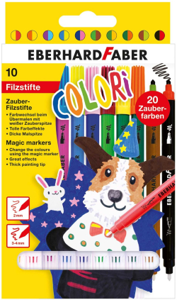  Eberhard Faber Флумастери Magic, 9+1 цвята